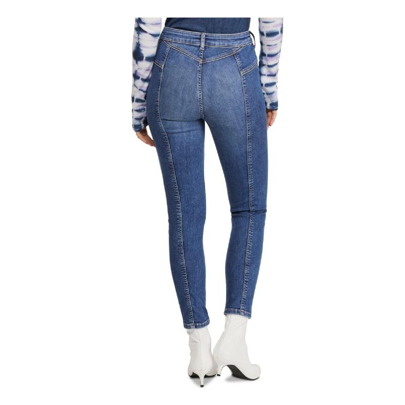 Calça jeans skinny Riley com costura feminina Free People, azul, tamanho 25