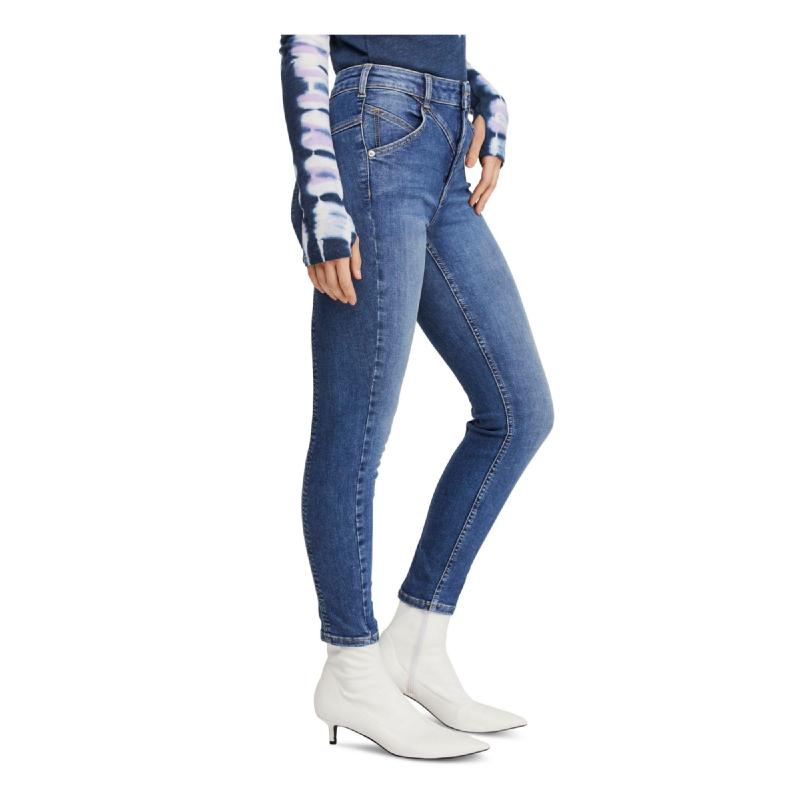 Calça jeans skinny Riley com costura feminina Free People, azul, tamanho 25