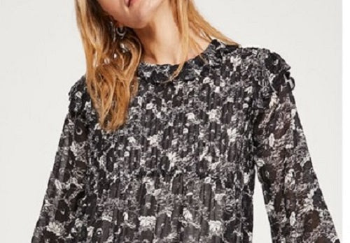 Vestido curto de manga comprida These Dreams da Free People para mulheres, tamanho X-S