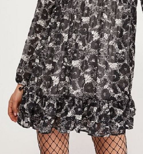 Vestido curto de manga comprida These Dreams da Free People para mulheres, tamanho X-S
