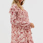 Vestido curto de manga comprida These Dreams da Free People para mulheres, tamanho médio, vermelho