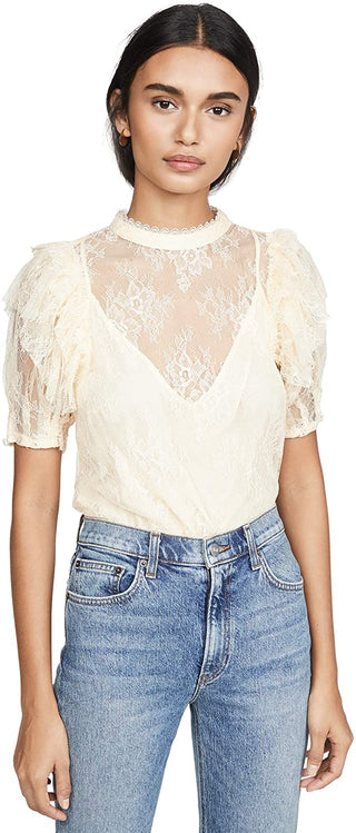 Blusa Secret Admirer Feminina Free People Branca Tamanho Grande