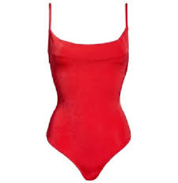 Body feminino Free People Cowl In The Club vermelho tamanho grande