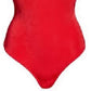 Body feminino Free People Cowl In The Club vermelho tamanho grande