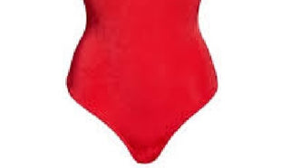 Body feminino Free People Cowl In The Club vermelho tamanho grande