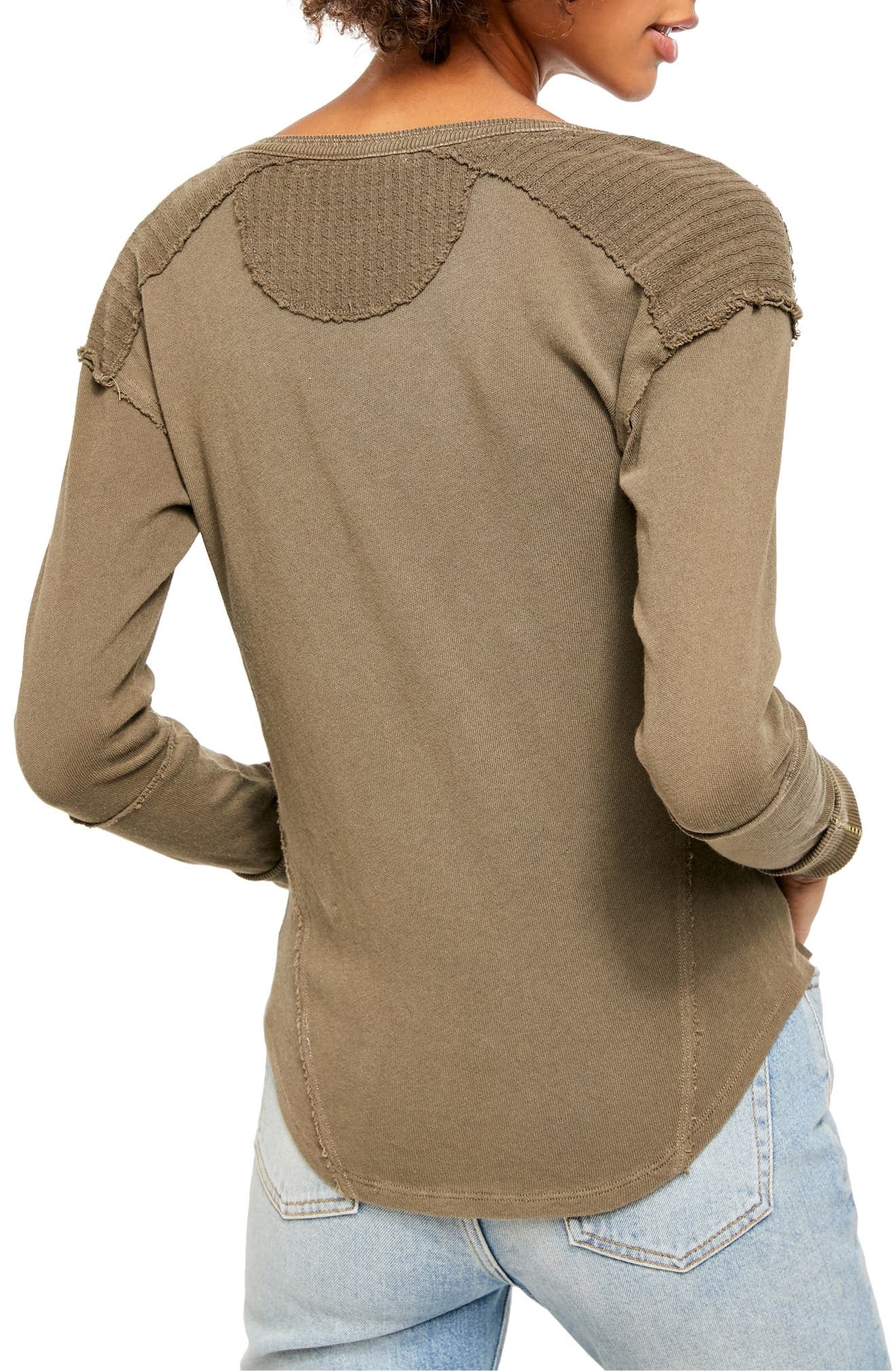 Free People Militar Feminino Mix Henley Verde Tamanho Extra Pequeno
