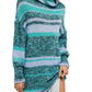 Suéter túnica listrado Candy Stripe feminino Free People, azul marinho, tamanho pequeno