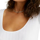 Blusa feminina Lucky You da Free People, branca, tamanho X-S
