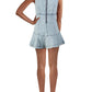 Minivestido Alex Chambray da Free People para mulheres, Ocean Spray, tamanho 4