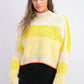 Suéter curto Sunbrite gola simulada feminino Free People, amarelo, tamanho grande