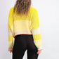 Suéter curto Sunbrite gola simulada feminino Free People, amarelo, tamanho grande