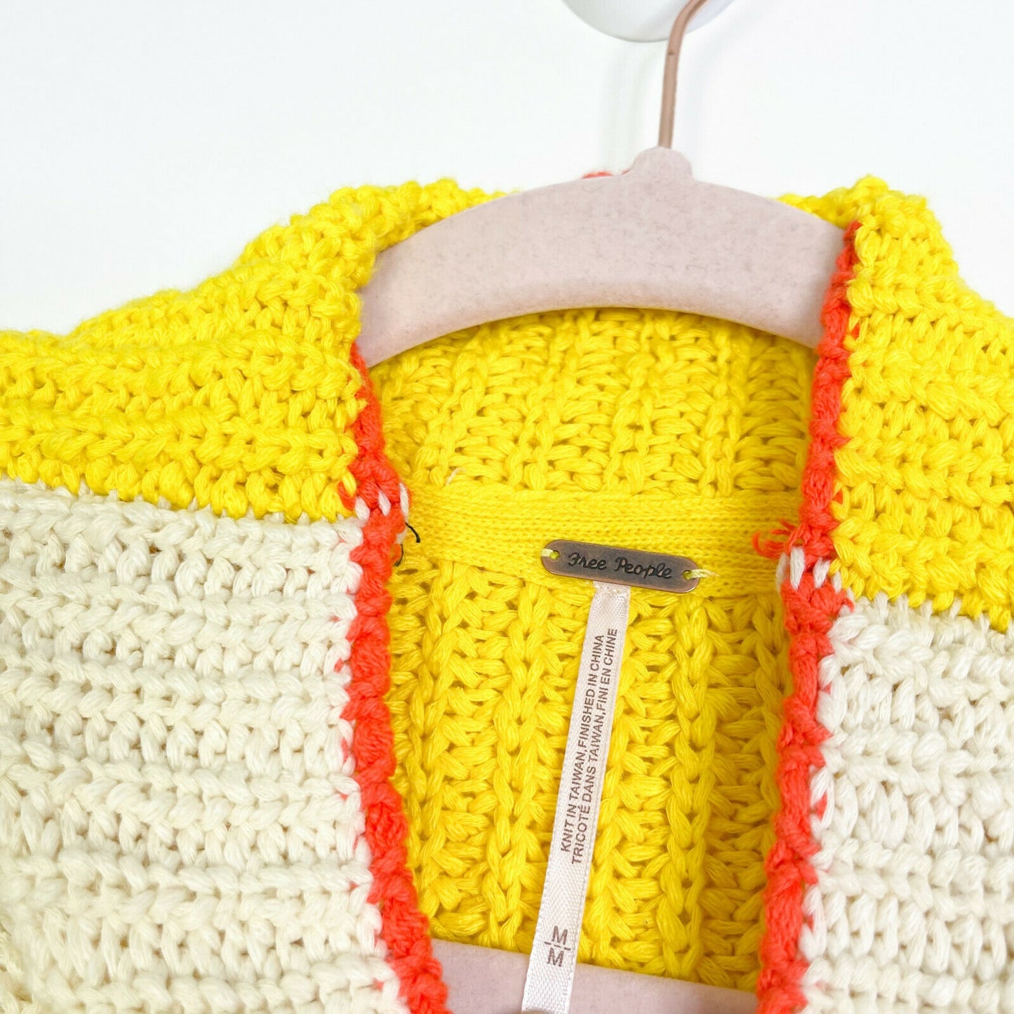 Suéter curto Sunbrite gola simulada feminino Free People, amarelo, tamanho grande