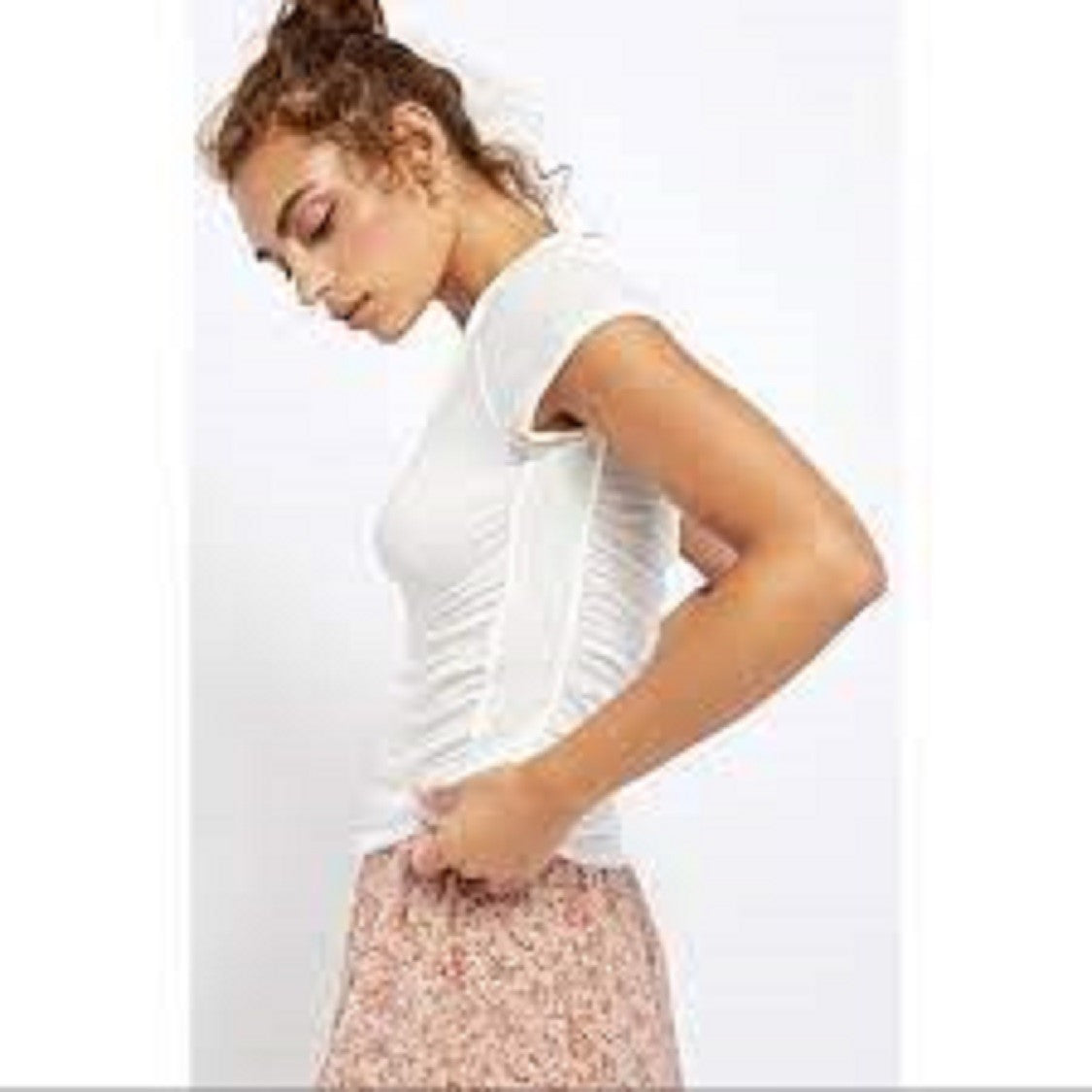 Camiseta Sonnet Feminina Free People Branca Tamanho Extra Pequeno