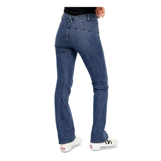 Calça jeans bootcut Eva com cadarço Free People feminina, azul, tamanho 25