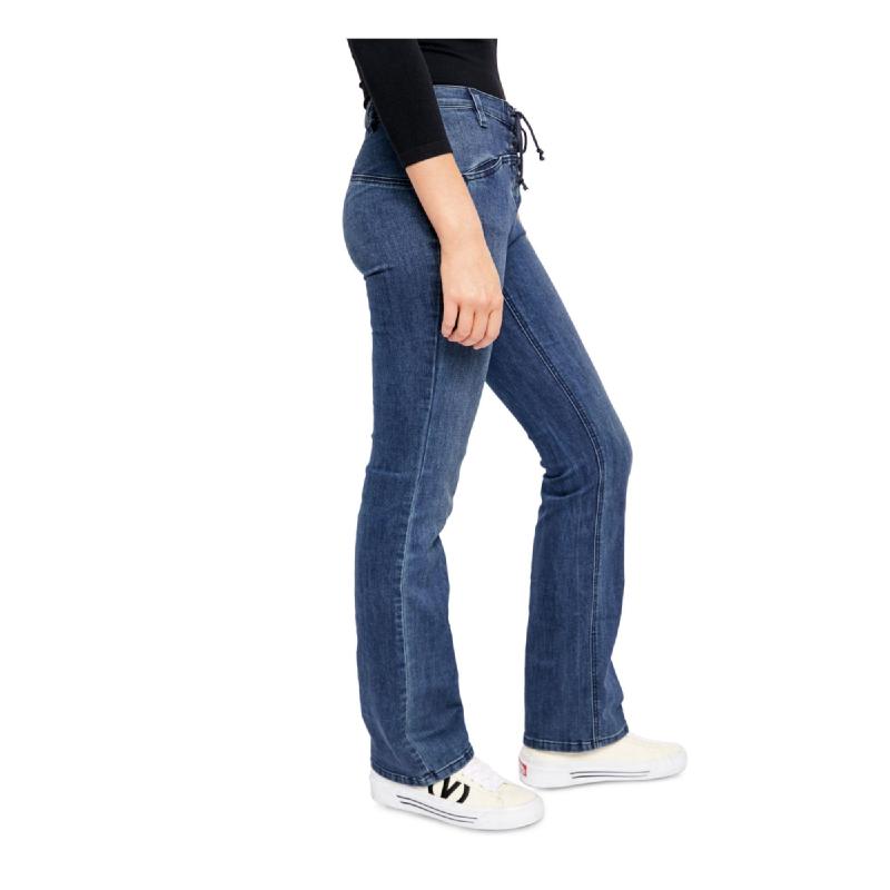 Calça jeans bootcut Eva com cadarço Free People feminina, azul, tamanho 26