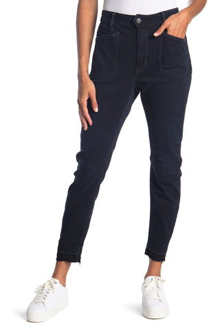 Mini saia jeans skinny Ivy Skinny feminina Free People, verde, tamanho 28