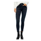 Calça jeans feminina com bolso e zíper Free People, azul marinho, tamanho 27