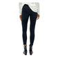 Calça jeans feminina com bolso e zíper Free People, azul marinho, tamanho 27