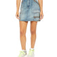 Minissaia Jeans Feminina Avenue da Free People, Lavagem Icon, Tamanho 28