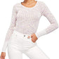 Camisa de malha feminina Spaced Out da Free People, rosa, tamanho grande