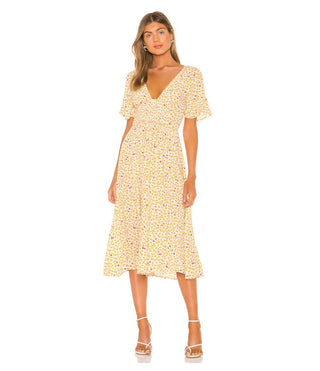 Vestido Feminino In Full Bloom da Free People, Marfim, Tamanho Natural, Grande