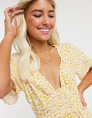 Vestido Feminino In Full Bloom da Free People, Marfim, Tamanho Natural, Grande
