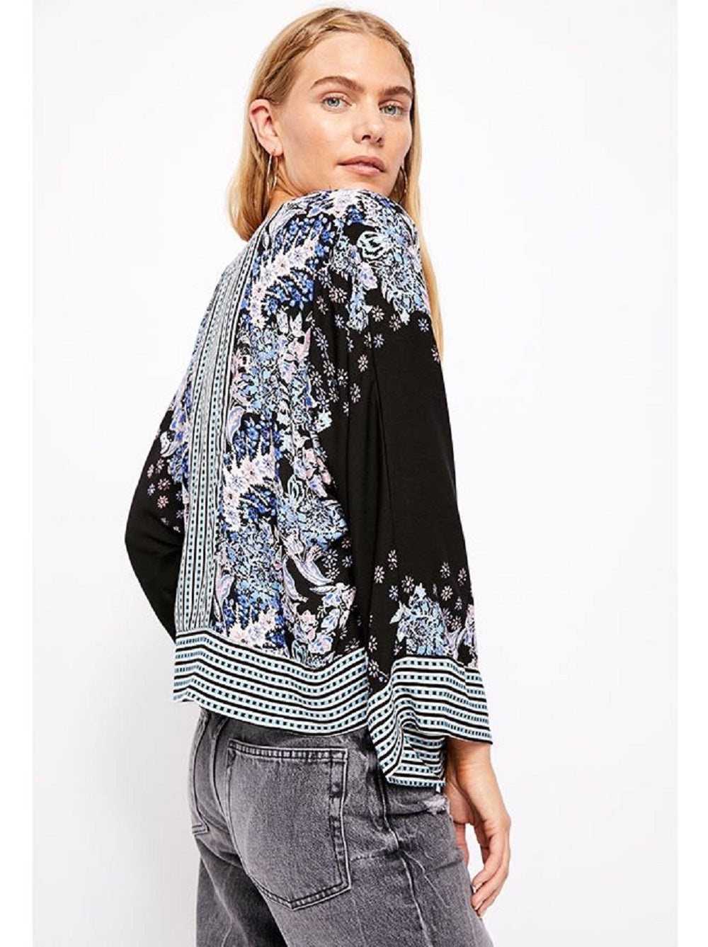 Blusa Mix N Match Feminina Free People Preta Tamanho P