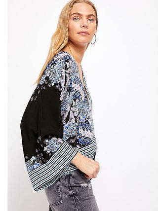 Blusa Mix N Match Feminina Free People Preta Tamanho P
