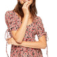 Vestido curto feminino Free People com cadarço, preto, tamanho extrapequeno