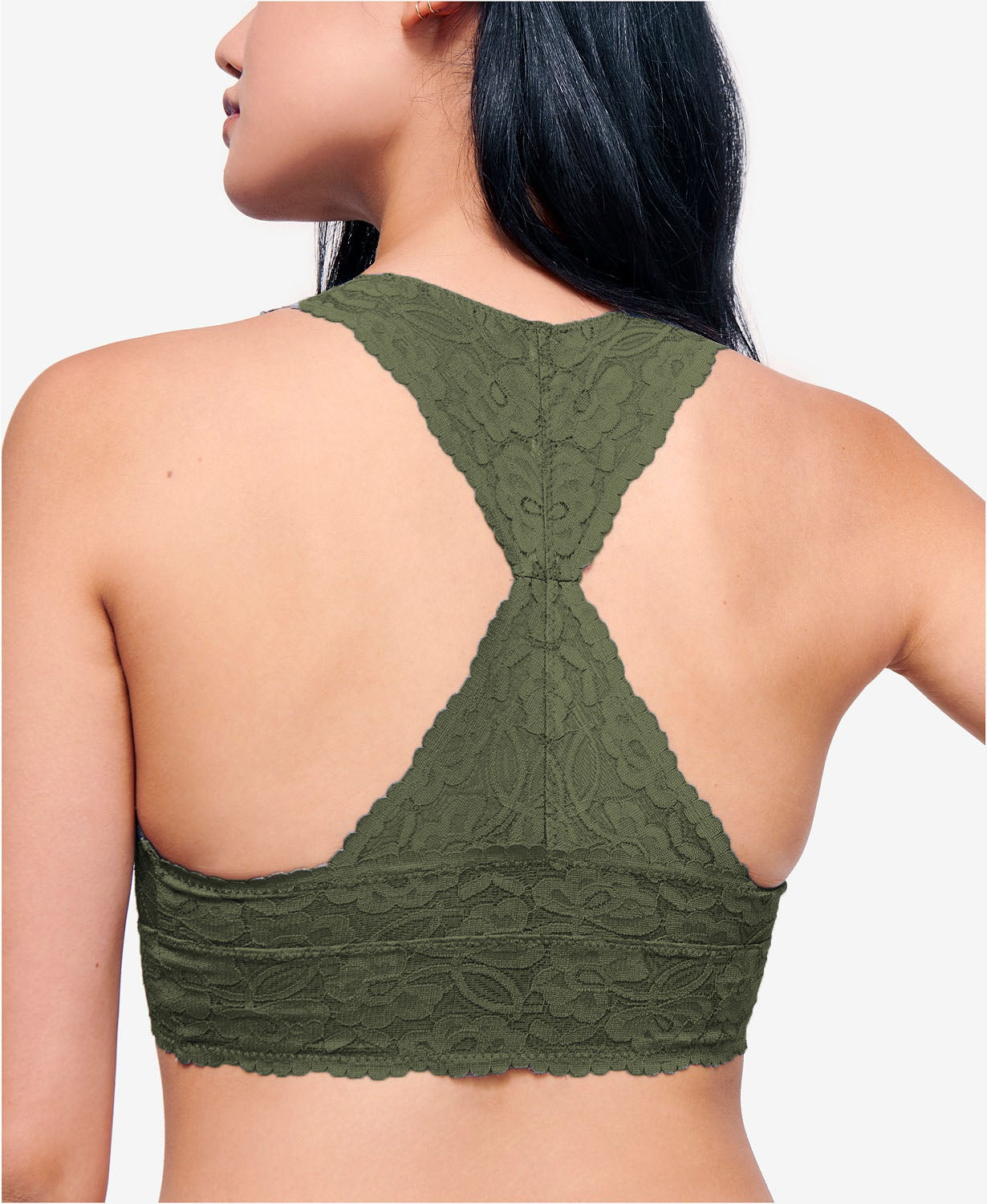 Sutiã Bralette Racerback Galloon Feminino Free People Verde Tamanho Extra Pequeno