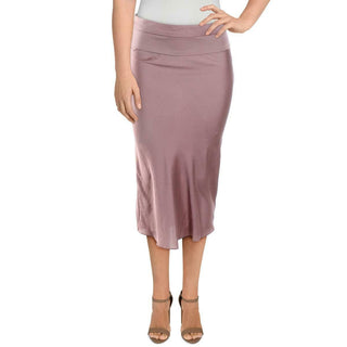 Saia de cetim com corte enviesado Normani para mulheres Free People, rosa, tamanho 6