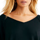 Camiseta térmica feminina Santa Clara da Free People, preta, tamanho médio
