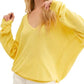 Camiseta térmica feminina Santa Clara da Free People, amarela, tamanho X-S