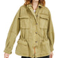 Jaqueta feminina Seize The Day da Free People, tamanho verde, tamanho grande