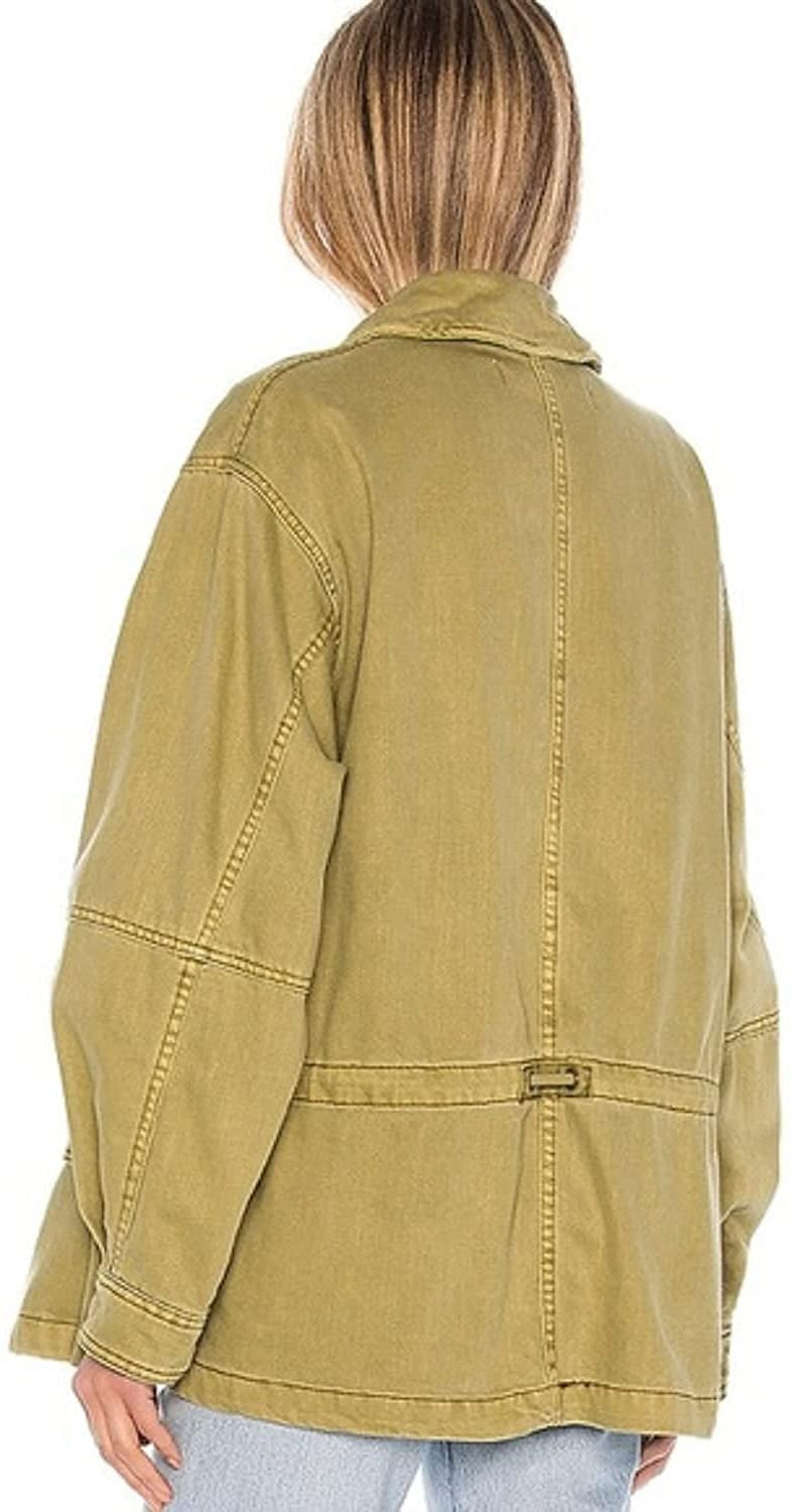 Jaqueta feminina Seize The Day da Free People, tamanho verde, tamanho grande