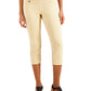 Calça capri feminina Alfani Petite Tummy-Control Pull-On, marrom, tamanho 8