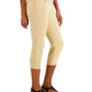 Calça capri feminina Alfani Petite Tummy-Control Pull-On, marrom, tamanho 8