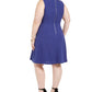 Vestido sem mangas Teeze Me Juniors, estilo flare, azul marinho, tamanho 16