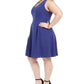 Vestido sem mangas Teeze Me Juniors, estilo flare, azul marinho, tamanho 16