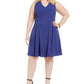 Vestido sem mangas plus size Teeze Me Juniors, tamanho 14, azul marinho