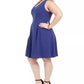 Vestido sem mangas plus size Teeze Me Juniors, tamanho 14, azul marinho