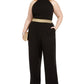 Macacão feminino Teeze Me Trendy Plus Size com cintura alta e alças finas, preto, tamanho 20
