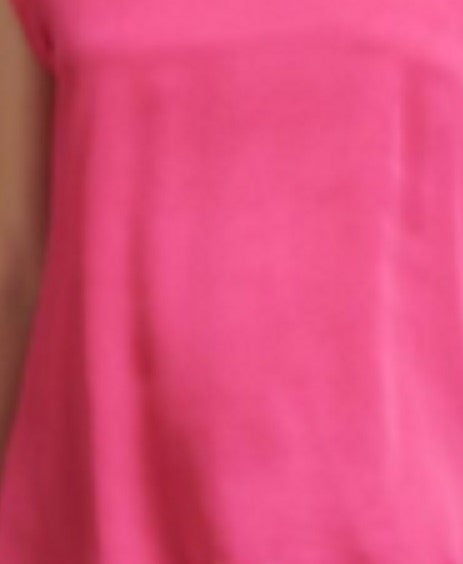 Blusa feminina DKNY Flutter Cap-Sleeve Rosa Tamanho Extra Grande