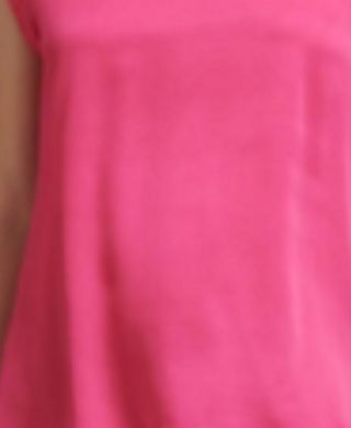Blusa feminina DKNY Flutter Cap-Sleeve Rosa Tamanho Extra Grande
