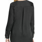 Top DKNY feminino com decote em V e amarração lateral, preto, tamanho extragrande