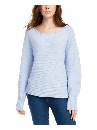 Suéter canelado Pink Rose Juniors Azul Tamanho P