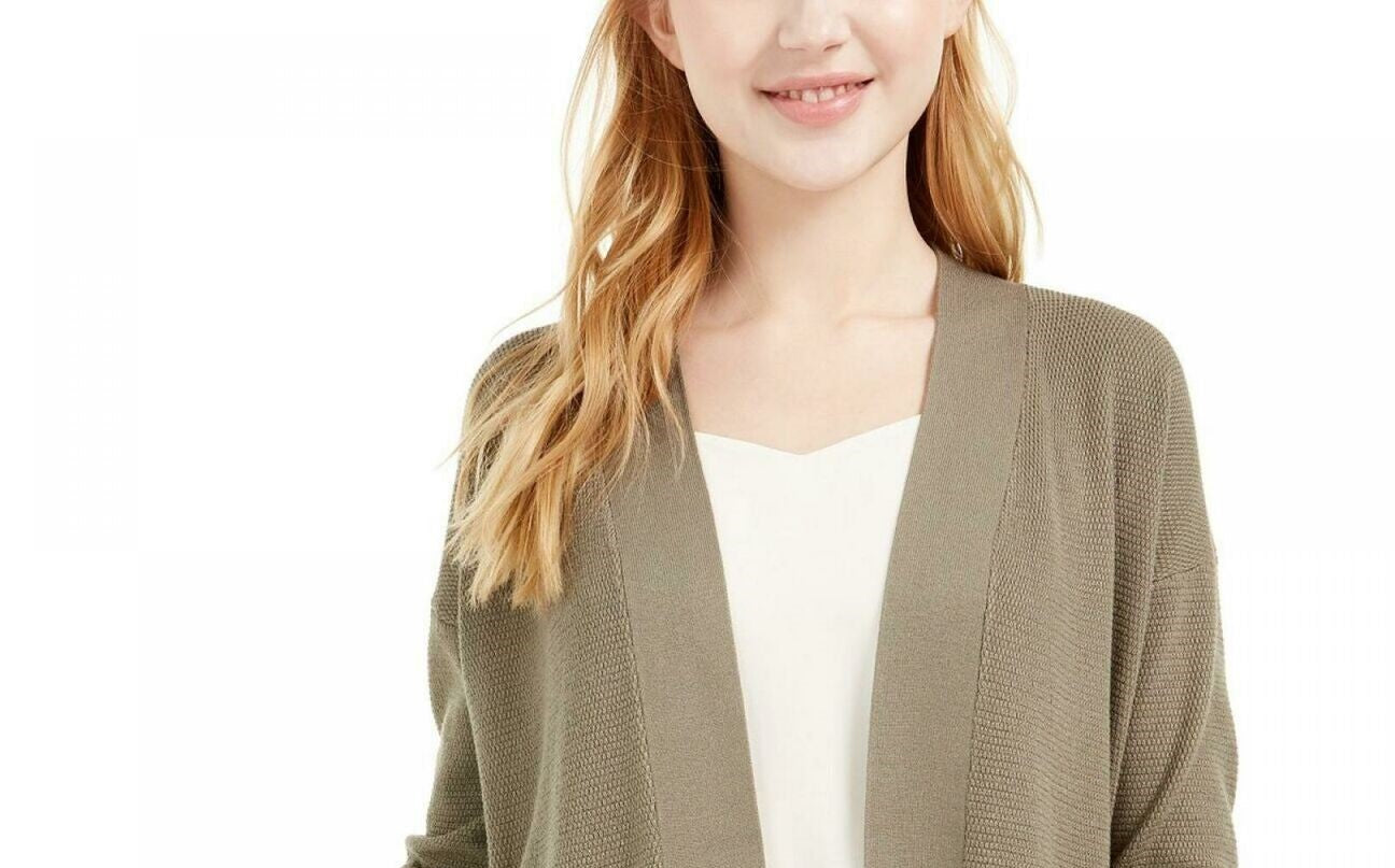 Cardigan aberto feminino júnior Pink Rose, verde, tamanho médio