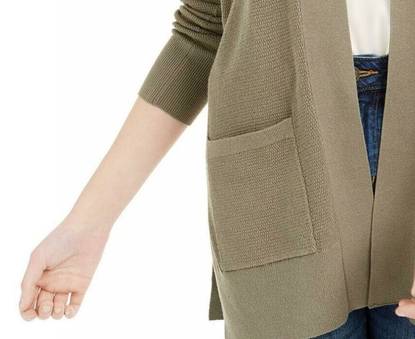 Cardigan aberto feminino júnior Pink Rose, verde, tamanho pequeno