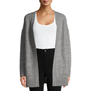 Cardigan aberto feminino júnior Pink Rose, cinza, tamanho pequeno