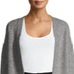 Cardigan aberto feminino júnior Pink Rose, cinza, tamanho pequeno